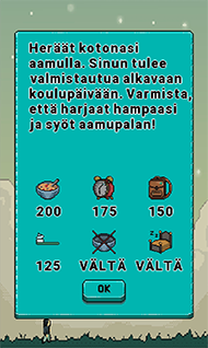 Kuvakaappaus ohjenäkymästä.