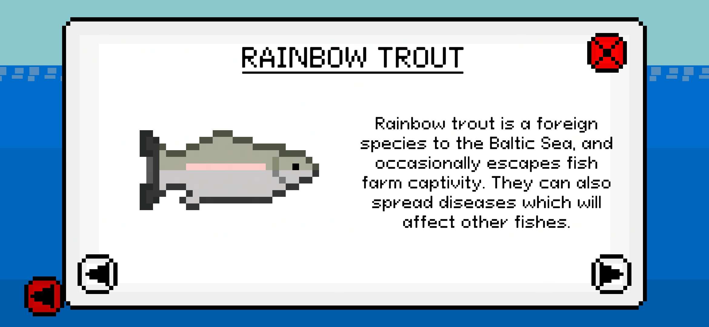 Picture of a rainbow trout info box.