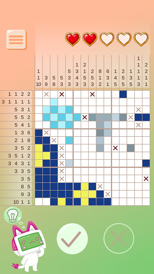 A screenshot of a hard puzzle from the game