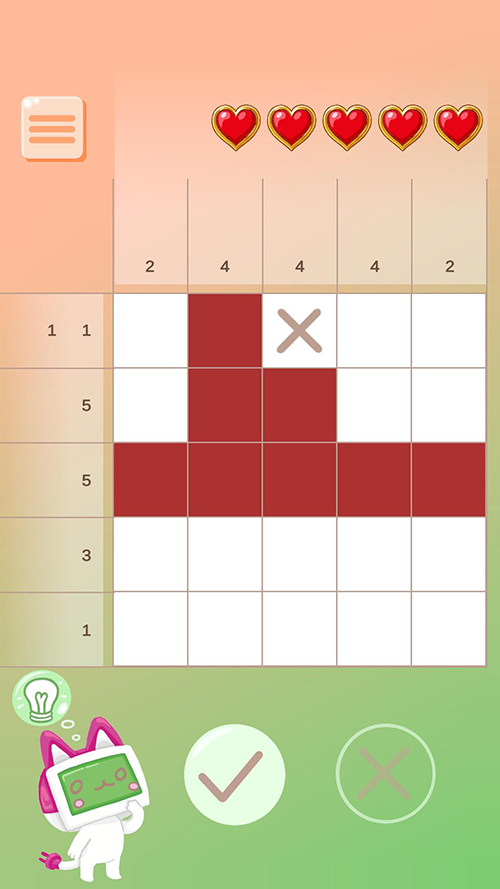 A screenshot of a small puzzle from the game