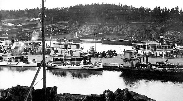 Laivoja Mustassalahdessa 1920-luvun lopulla