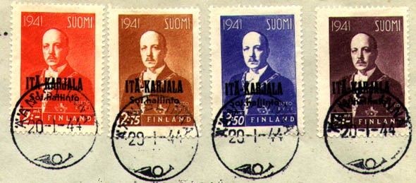 Kirjekuori, jossa eriarvoisia postimerkkejä