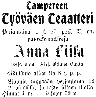 ilmoitus näytöksestä