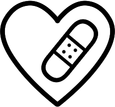 Sydän, jossa on laastari