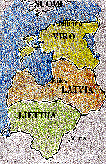 kartta Baltian maat 1920