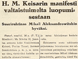 Kuva: Aamulehti 18.3.1917