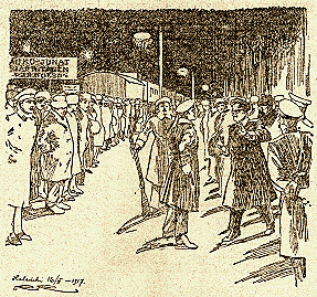 Helsingin rautatieasemalla 16.3.1917