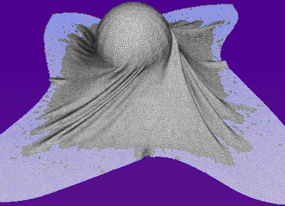 Quantized BVH: example scene (cloth) with a large amount of geometry with a degenerate axis